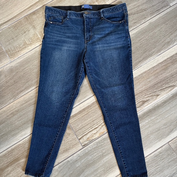 Democracy “Ab”solution Jegging Jeans Size 16 Dark Wash Stretch - Picture 1 of 5